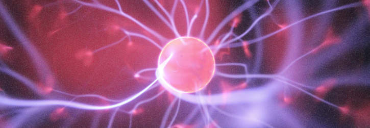 Image of a neuron firing in a brain